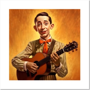 pee wee herman played on guitar Posters and Art